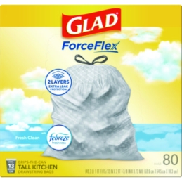 13 Gallon ForceFlex Kitchen Drawstring Trash Bags